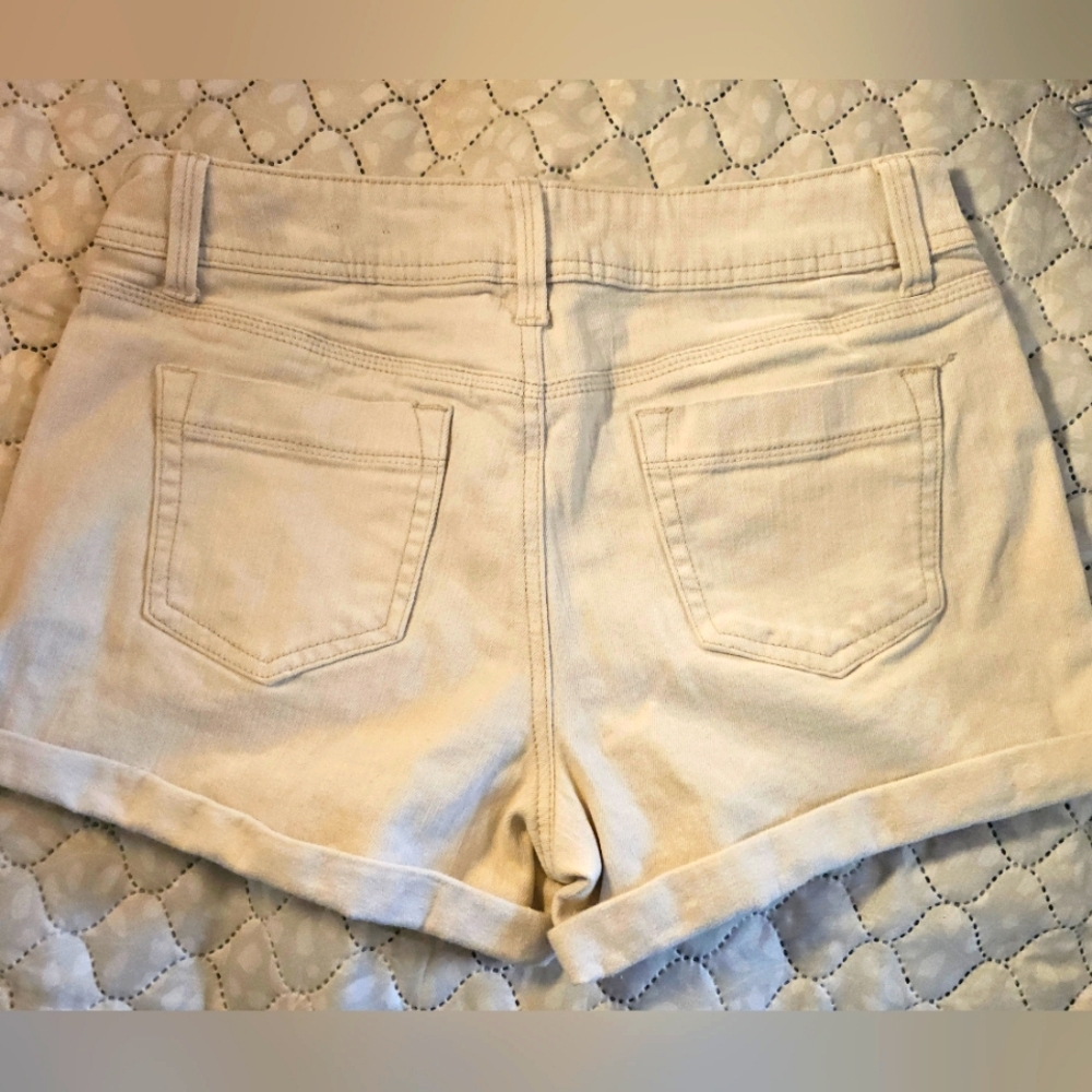 White Denim Shorts